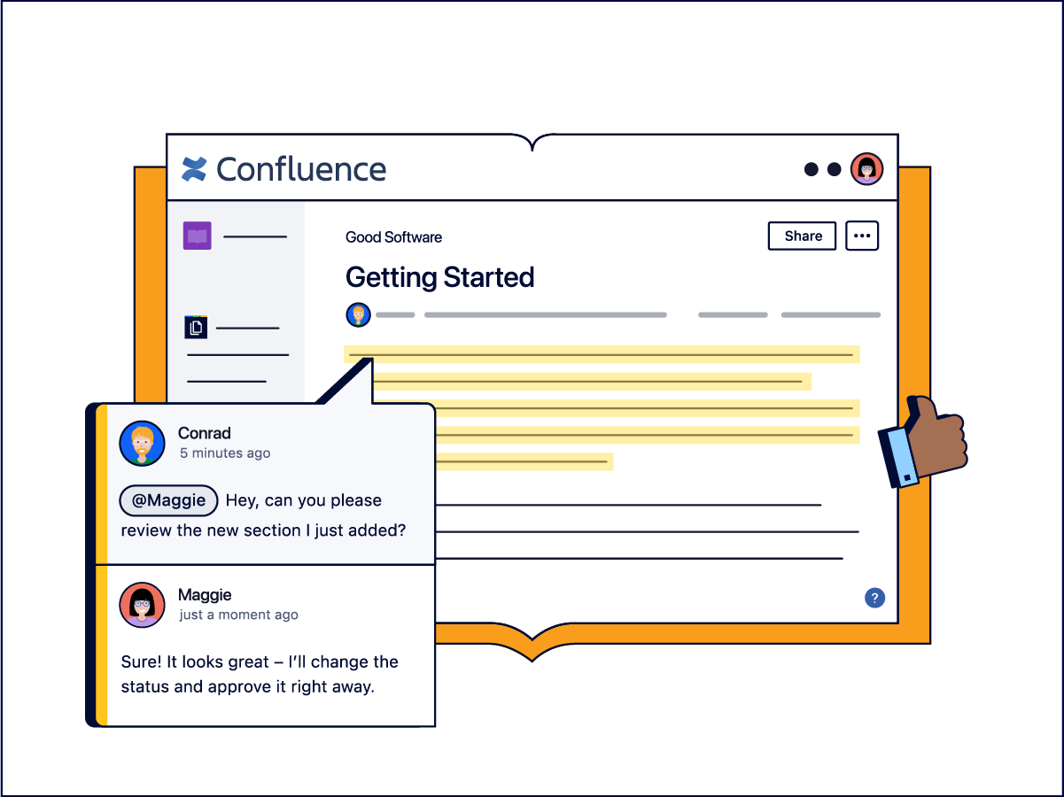 Create Collaboratively in Confluence Illustration