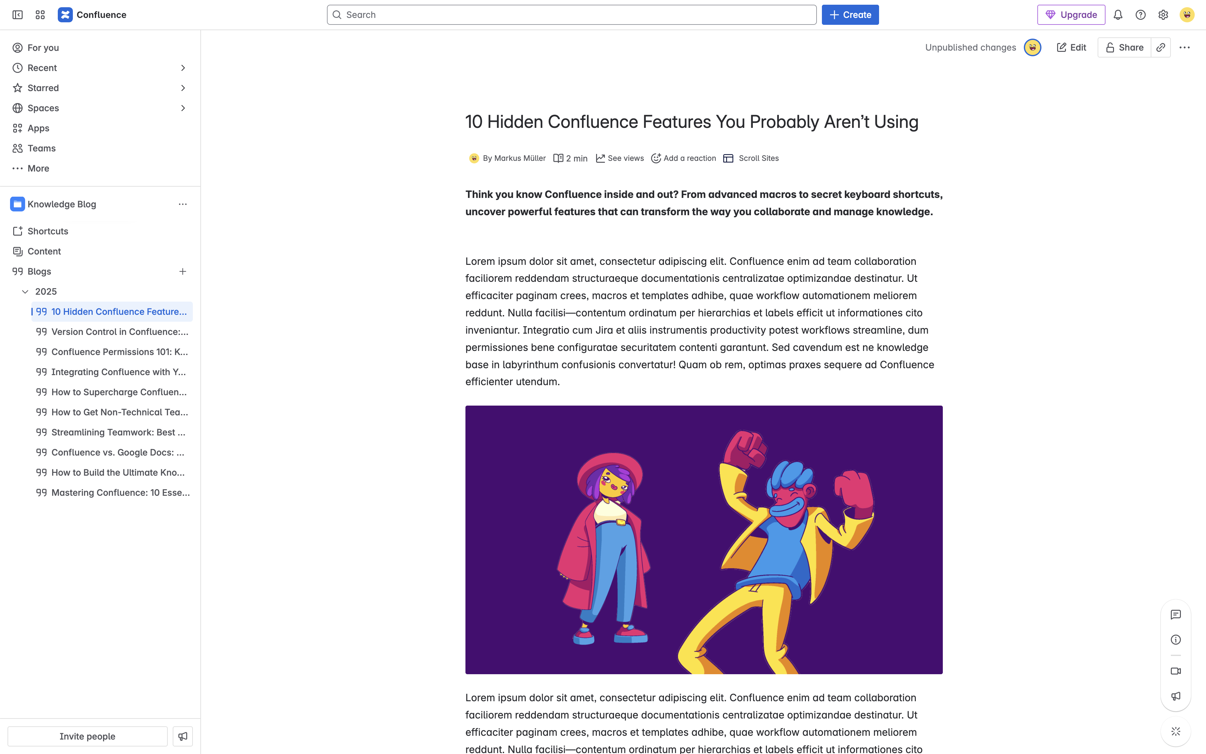Blogging From Confluence Made Easy Illustration