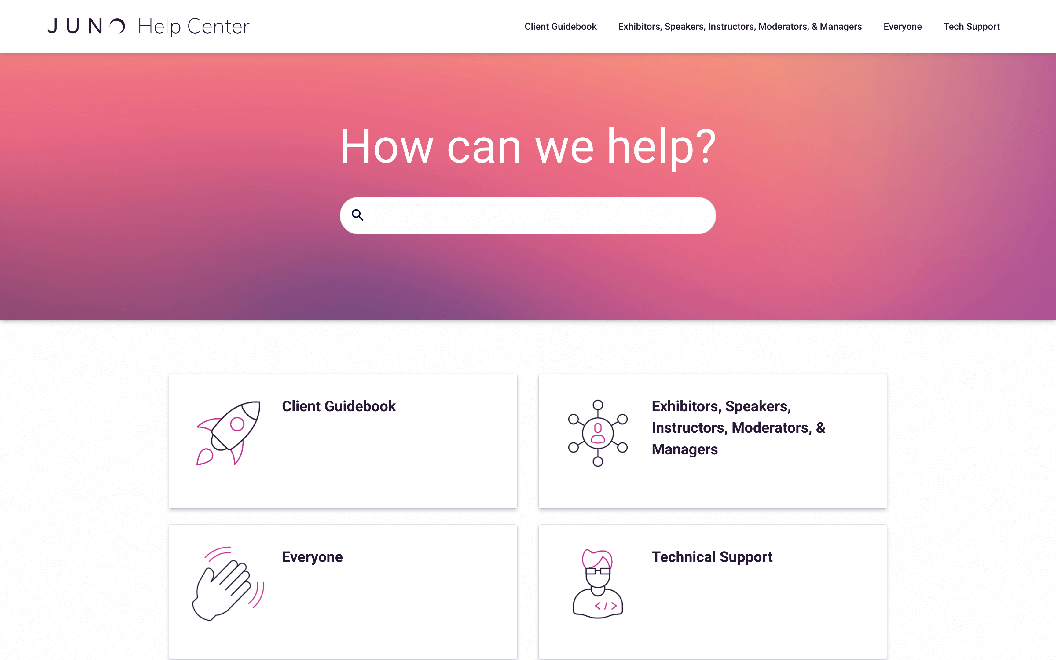 Image showing Juno Help Center