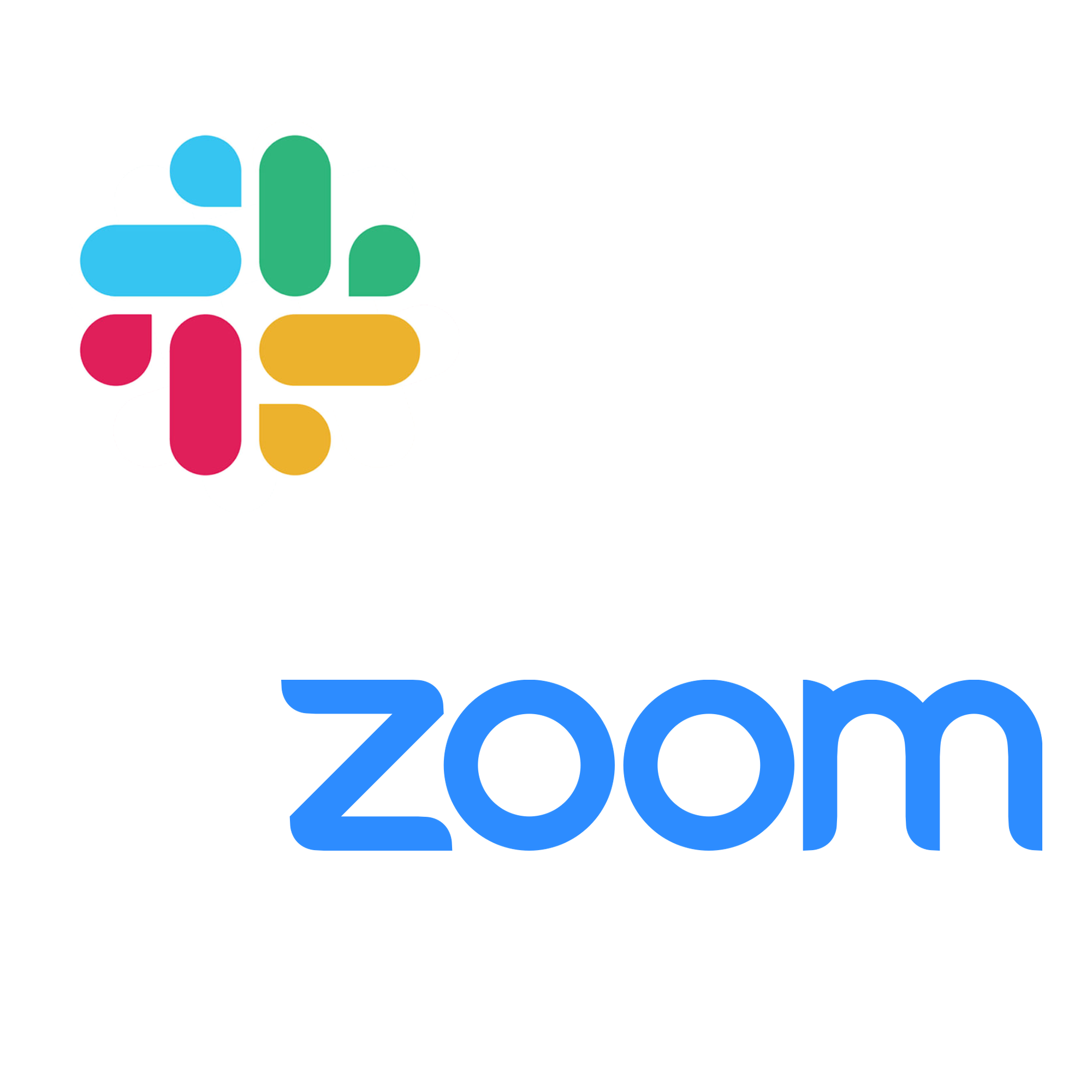 slack and zoom logos