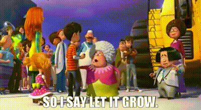 Animated movie where old lady says 'so I say let it grow.'